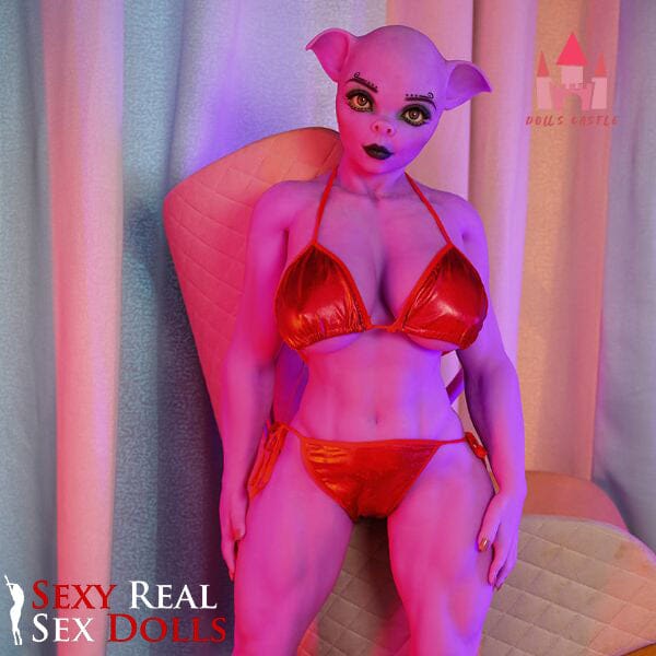 Doll Castle 141cm (4ft 8')  Ready-to-Ship J-Cup Miss Piggie Sex Doll