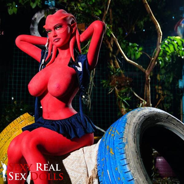 Doll Castle 160cm (5ft3') Zombie Sex Doll in Red Skin - Devilish