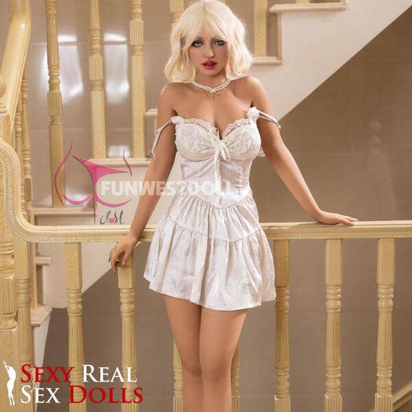 FunWest Doll 162cm (5ft4') F-Cup Hot Frosty Irish Cream TPE Sex Doll - Stella