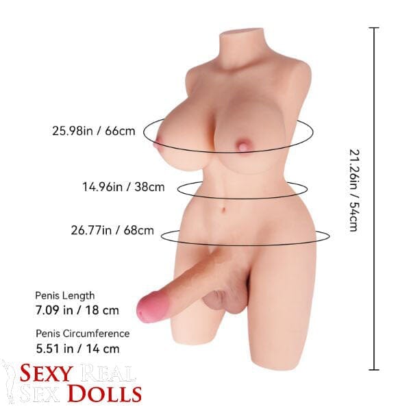 54cm (1ft9') Transgender Torso Sex Doll, Tantaly Dolls, , Sexy Real Sex Dolls