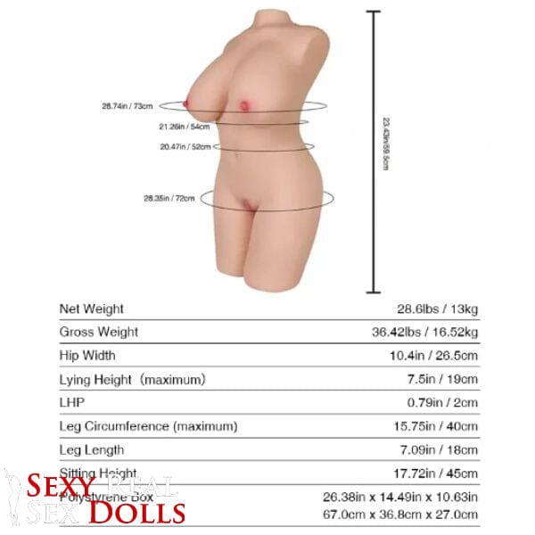 Tantaly Dolls 59cm (23.4') Big Boobs Masturbator for Beginner