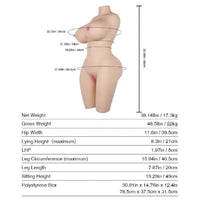 Thumbnail for Tantaly Dolls 66cm (2ft 2') 4in1 Removable Vagina Torso Sex Doll