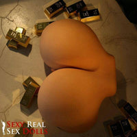 Thumbnail for CLM R3 Gold Big Butt Portable Sex Toy (In BLACK Skin Tone)