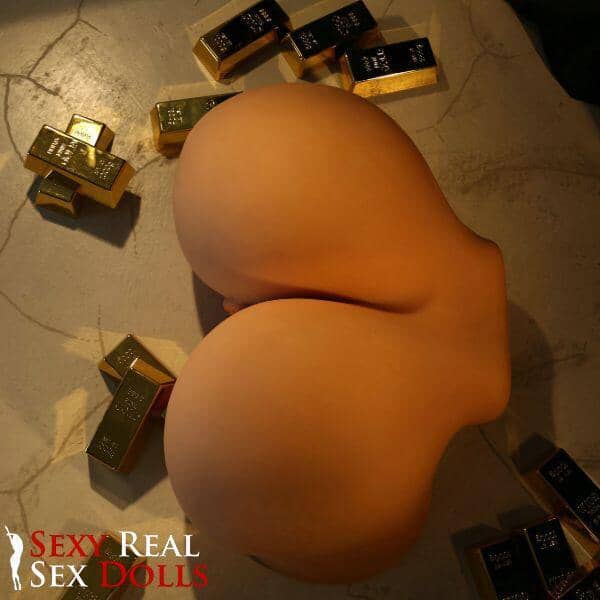 CLM R3 Gold Big Butt Portable Sex Toy Ready-to-Ship in Suntan Skin