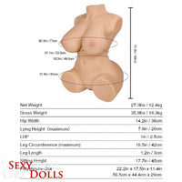 Thumbnail for Tantaly Dolls 49cm (19.3') Huge Tits Torso Doll Maturbator