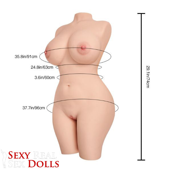 Tantaly Dolls 74cm (2ft 5') MILF Celebrity Body Sex Doll Torso - Badd Angel