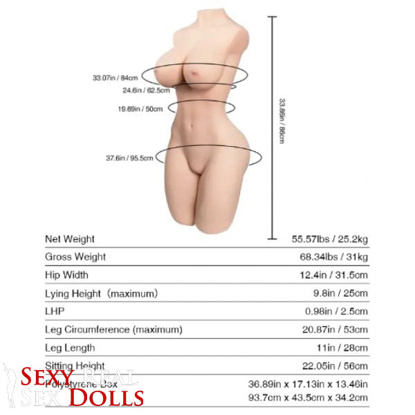 86cm (2ft10') Busty Torso Doll with Slim Body, Tantaly Dolls, , Sexy Real Sex Dolls